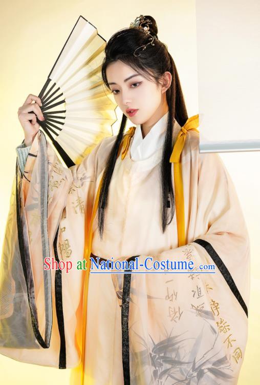 Chinese Traditional Hanfu Clothing Ming Dynasty Swordsman Historical Costumes Ancient Noble Childe Garments Complete Set