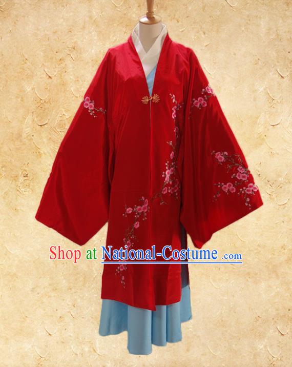 Chinese Ancient Noble Woman Garment Costumes Traditional Beijing Opera Red Outfit Peking Opera Hua Tan Clothing