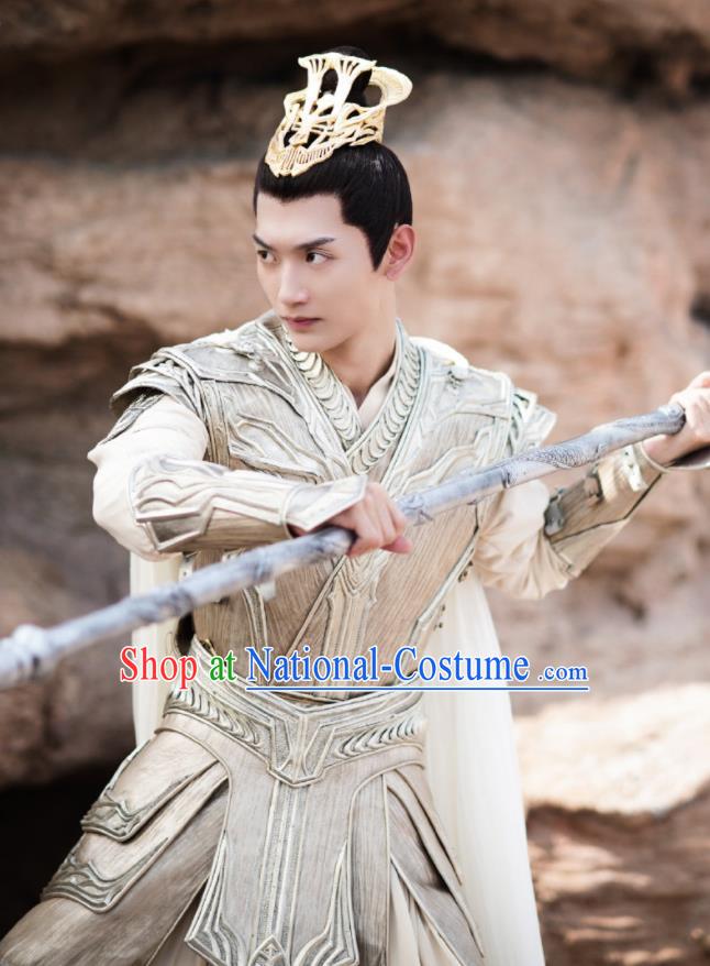 Chinese Xian Xia King Costumes Ancient Monarch Armor Clothing Drama Love Poetry Mu Guang Garment