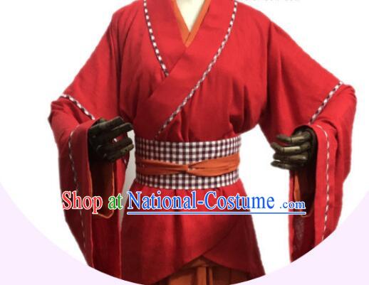 Chinese Film The Kung Fu Cult Master Xiao Zhao Garment Costumes Ancient Swordswoman Red Dress