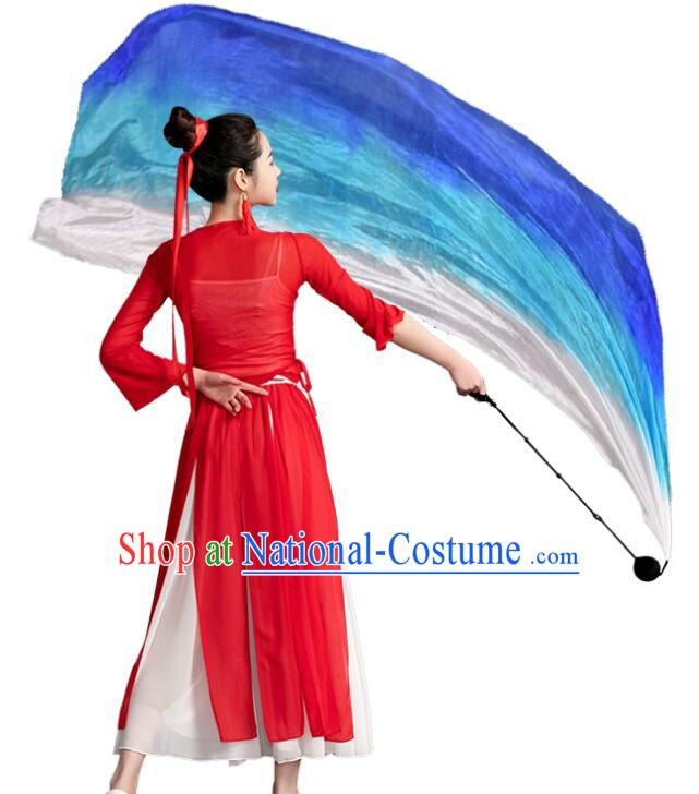 Indian Belly Dance Props India Raks Sharki Ball Accessories Gradient Blue to White Ribbon for Women