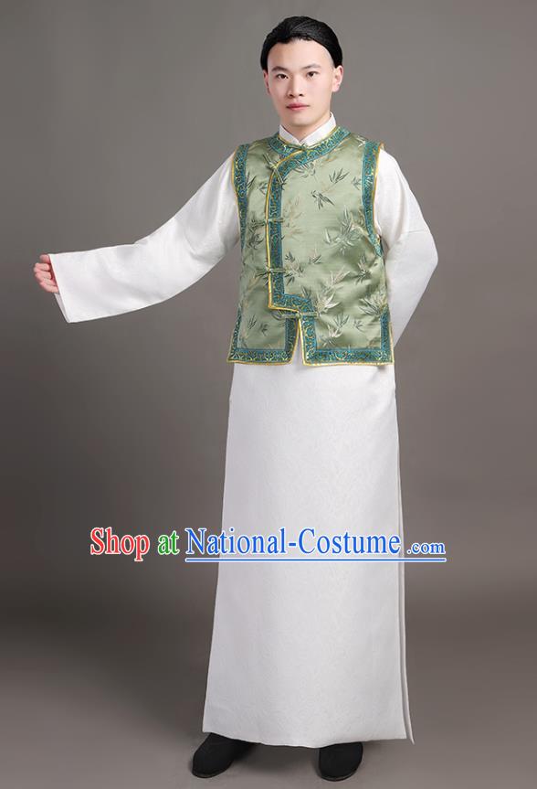 Chinese Qing Dynasty Childe Garments Ancient Landlord Clothing Traditional Costumes