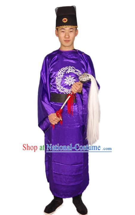 Chinese Ming Dynasty Chamberlain Vestment Traditional Official Clothing Ancient Eunuch Costumes