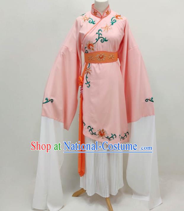 Chinese Peking Opera Diva Garment Costume Ancient Rich Lady Pink Dress Shaoxing Opera Actress Clothing