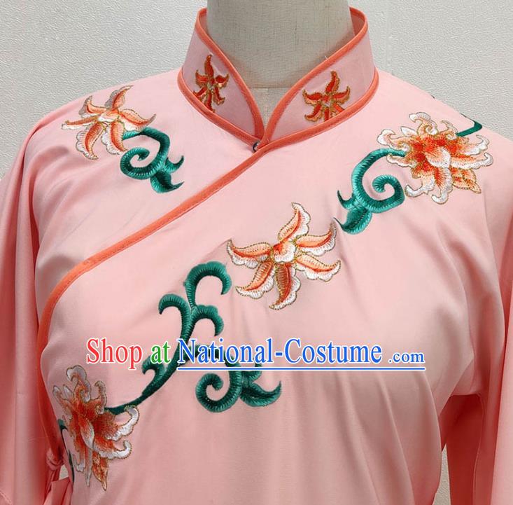 Chinese Peking Opera Diva Garment Costume Ancient Rich Lady Pink Dress Shaoxing Opera Actress Clothing