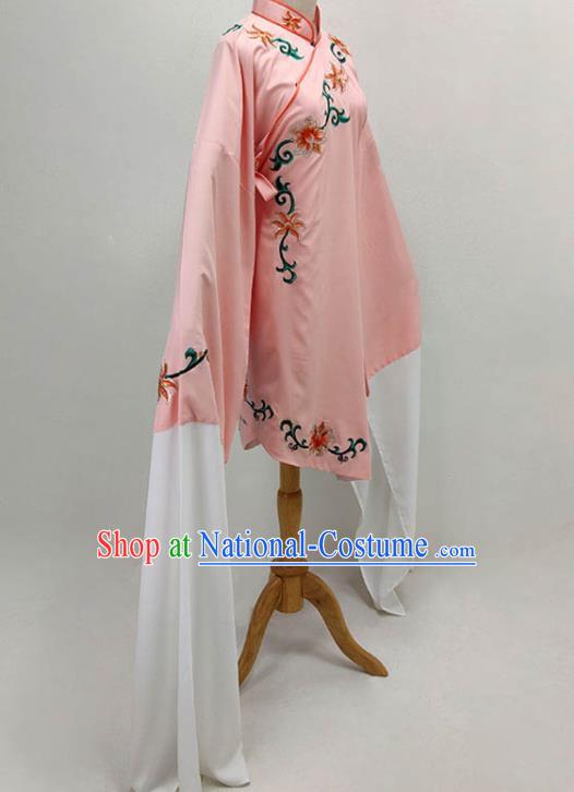 Chinese Peking Opera Diva Garment Costume Ancient Rich Lady Pink Dress Shaoxing Opera Actress Clothing