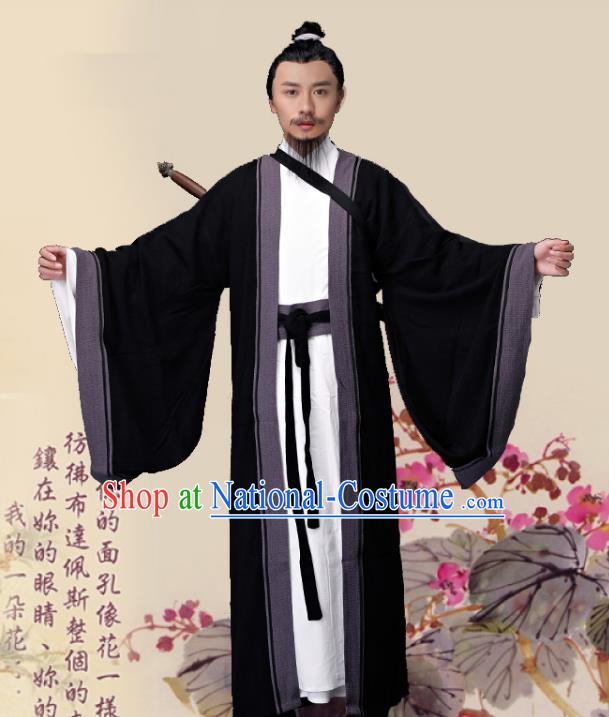 Chinese Drama Water Margin Gongsun Sheng Garments Song Dynasty Costumes Ancient Taoist Priest Clothing