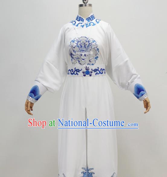 Chinese Beijing Opera Xiaosheng Garment Huangmei Opera Young Man Clothing Ancient Soldier Embroidered Costume