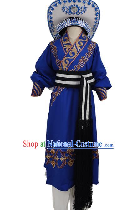 Chinese Ancient Swordsman Outfit Shaoxing Opera Lin Chong Clothing Peking Opera Wusheng Garment Costume