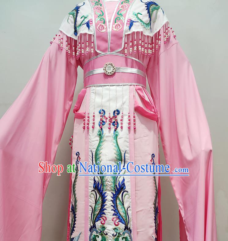 Chinese Shaoxing Opera Imperial Consort Clothing Peking Opera Hua Tan Garment Costume Ancient Empress Pink Dress