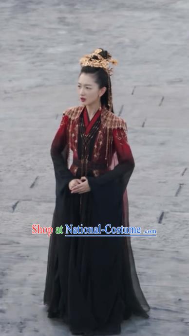 Chinese Goddess Garment Costumes Swordswoman Clothing TV Series Ancient Love Poetry Hou Chi Dress