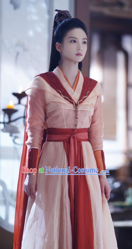 Chinese TV Series Ancient Love Poetry Feng Ran Dress Apparels Ancient Phoenix Fairy Garment Costume Swordswoman Clothing