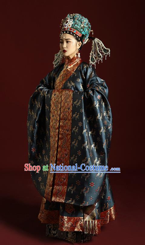 Chinese Historical Costumes Ancient Empress Garment Traditional Ming Dynasty Royal Queen Official Clothing