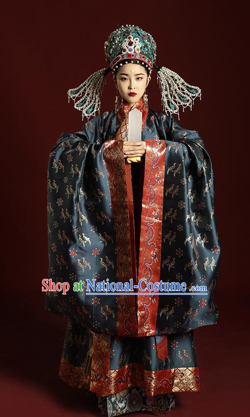 Chinese Historical Costumes Ancient Empress Garment Traditional Ming Dynasty Royal Queen Official Clothing