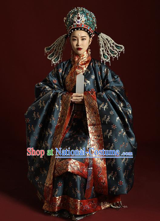 Chinese Historical Costumes Ancient Empress Garment Traditional Ming Dynasty Royal Queen Official Clothing