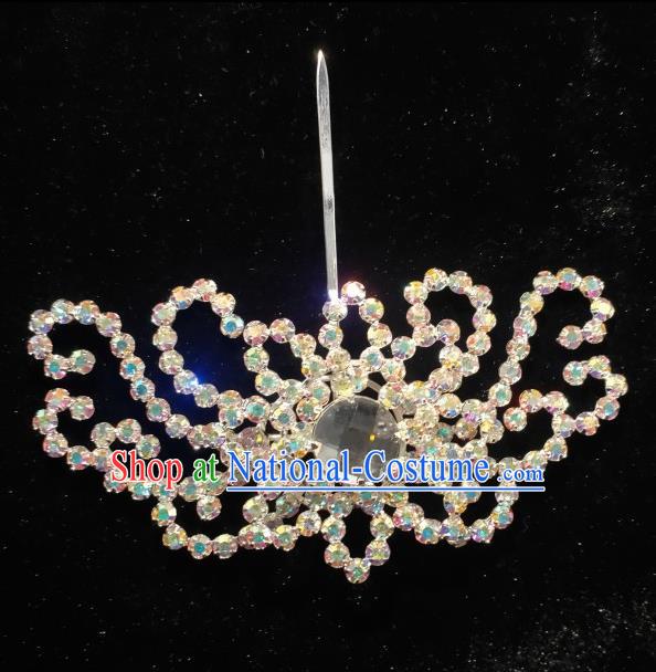 Chinese Ancient Noble Lady Hair Pin Peking Opera Hua Tan Lotus Hair Jewelry Beijing Opera Actress Headpiece