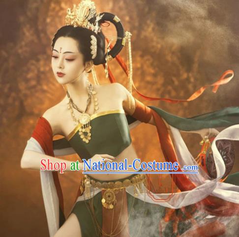 Chinese Dunhuang Flying Apsaras Dance Clothing Ancient Goddess Dress Costume