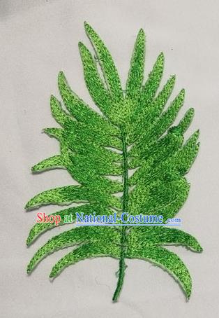 Top Embroidered Palm Frond Patch Costume Tree Leaves Accessories