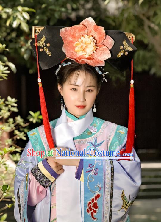 Chinese Qing Dynasty Princess Garment Costumes Traditional Manchu Lady Clothing TV Series My Fair Princess Xiao Yanzi Dress