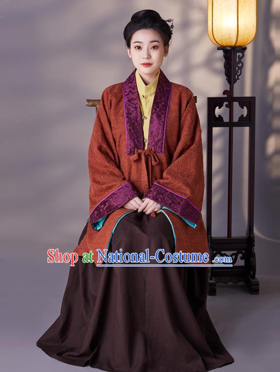 Chinese Ancient Noble Woman Garment Costumes Ming Dynasty Dowager Countess Clothing