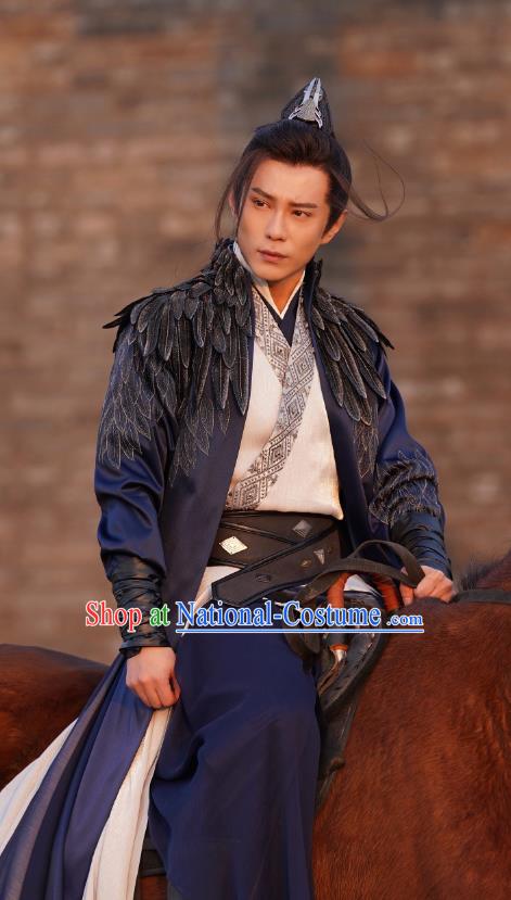 Chinese Wu Xia TV Series Heros Di Fei Jing Costume Ancient Swordsman Clothing Traditional Warrior Garments