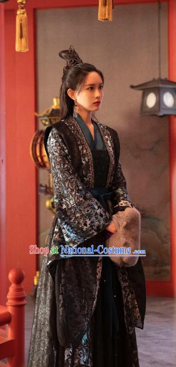 Chinese Traditional Noble Lady Dress Wu Xia TV Series Heros Lei Chun Costume Ancient Swordswoman Clothing