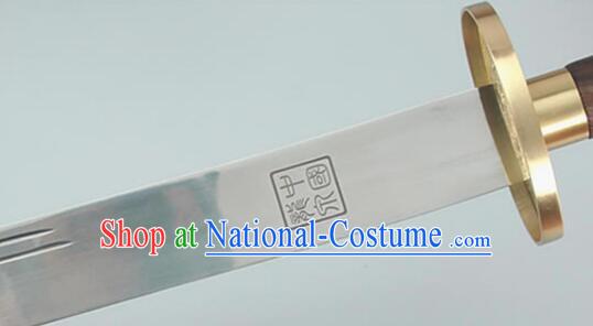 Chinese Tai Chi Performance Broadsword Stainless Steel Blade Top Handmade Wushu Flexible Blade