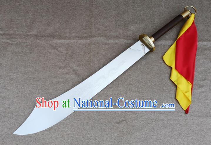 Handmade Tai Chi Performance Broadsword Stainless Steel Blade Chinese Wushu Blade