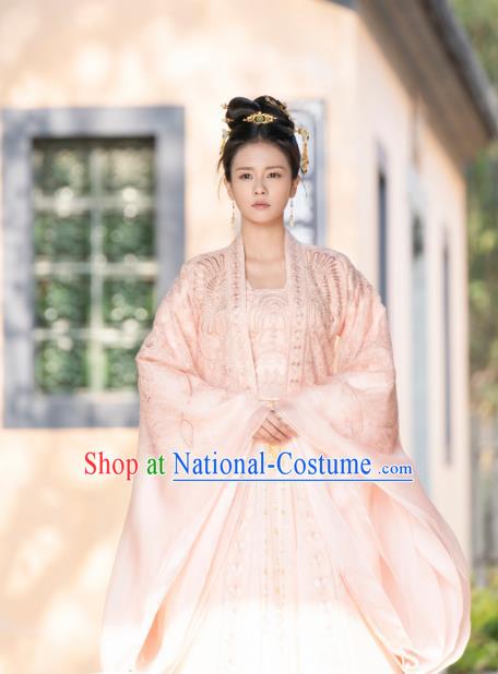 Chinese Traditional Dresses TV Series One and Only Crown Princess Cui Shi Yi Costume Ancient Noble Lady Clothing