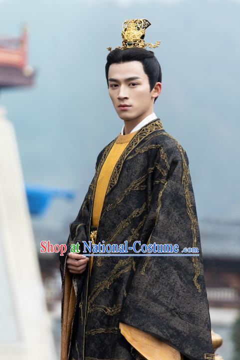 Chinese Ancient Crown Prince Clothing Traditional Garments TV Series One and Only King Liu Zi Xing Costume