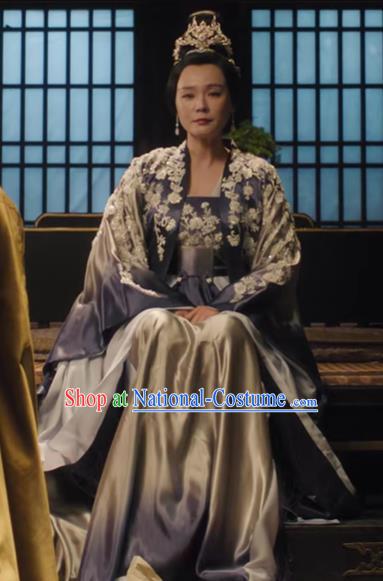 Chinese Traditional Noble Woman Garment Costume One and Only TV Series Queen Mother Dress Ancient Empress Dowager Clothing