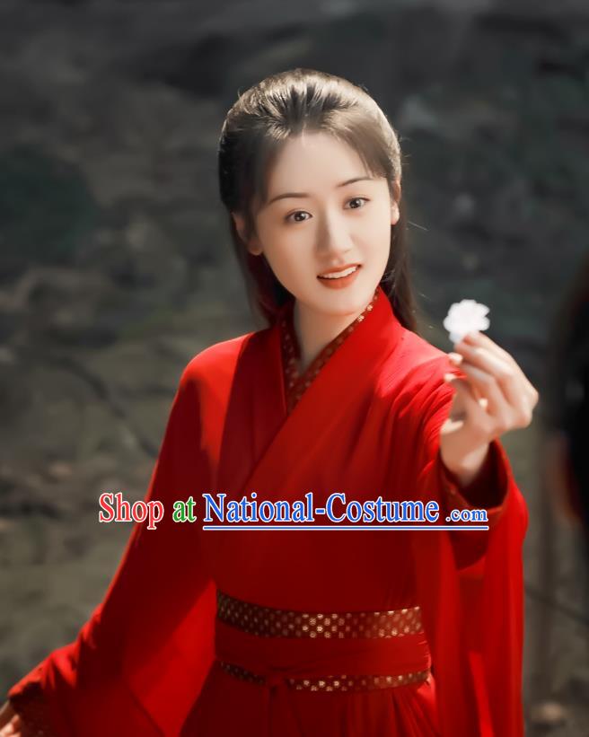 Chinese Traditional Garment Costumes TV Series Love and Redemption Chu Xuan Ji Red Dress Ancient Fairy Beauty Clothing