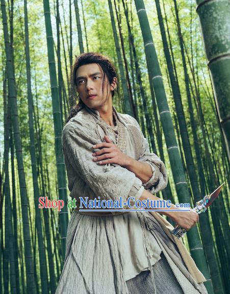 Chinese Romance Movie Soul Snatcher Bai Shi San Clothing Traditional Garment Ancient Swordsman Costume