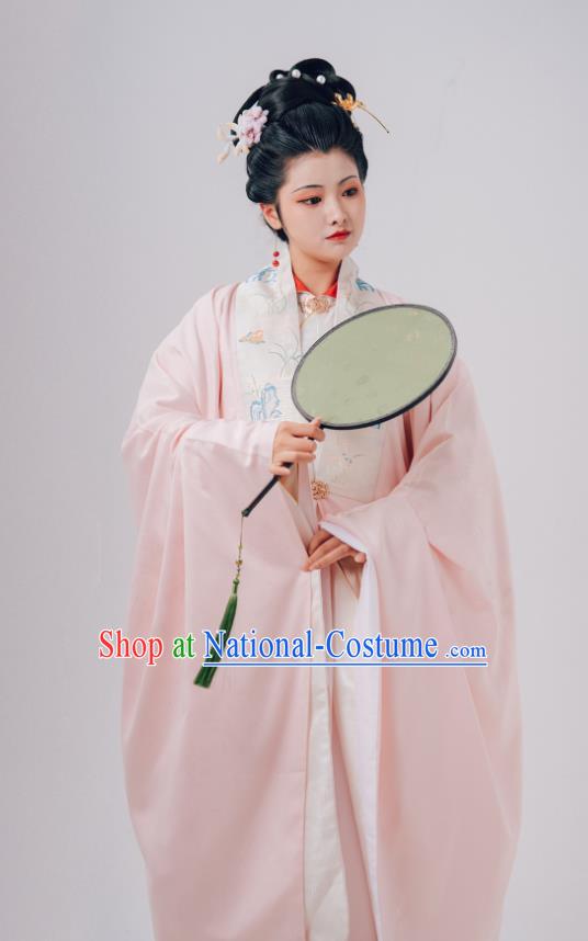 Chinese Ancient Coquette Hanfu Clothing Eight Famous Beauties of Qinhuai River Chen Yuan Yuan Dresses Ming Dynasty Historical Costume