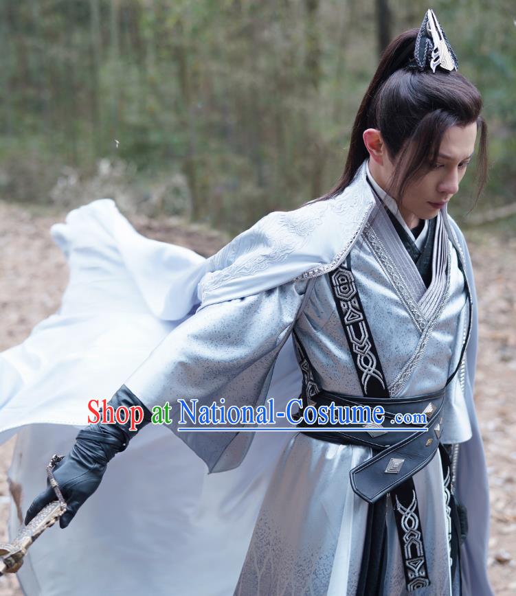 Chinese Ancient Martial Arts Master Costume Wuxia TV Series Heroes Di Feijing Clothing Traditional Swordsman Garments