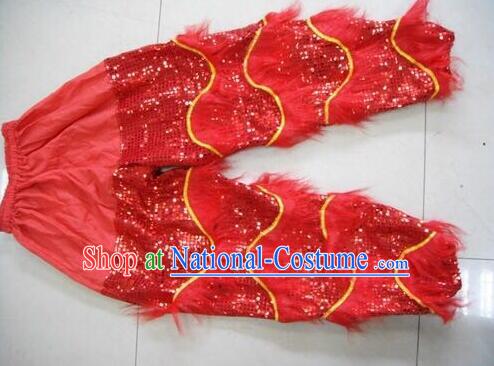 Red Chinese Lion Dance Pants