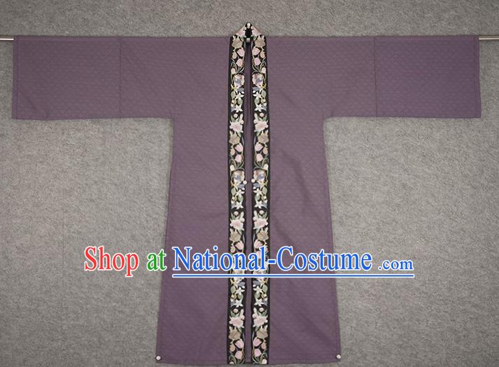 Chinese Ancient Noble Beauty Clothing Song Dynasty Young Woman Garment Costumes Traditional Purple Hanfu Dresses