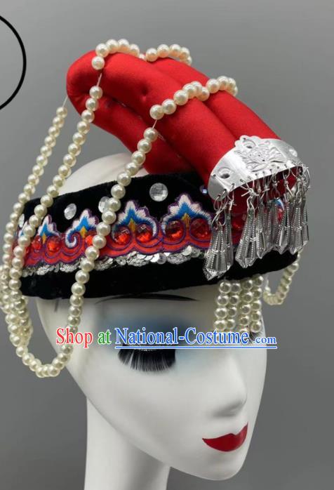 Chinese Ethnic Festival Hair Jewelry Ethnic Women Headwear She Nationality Dance Hat