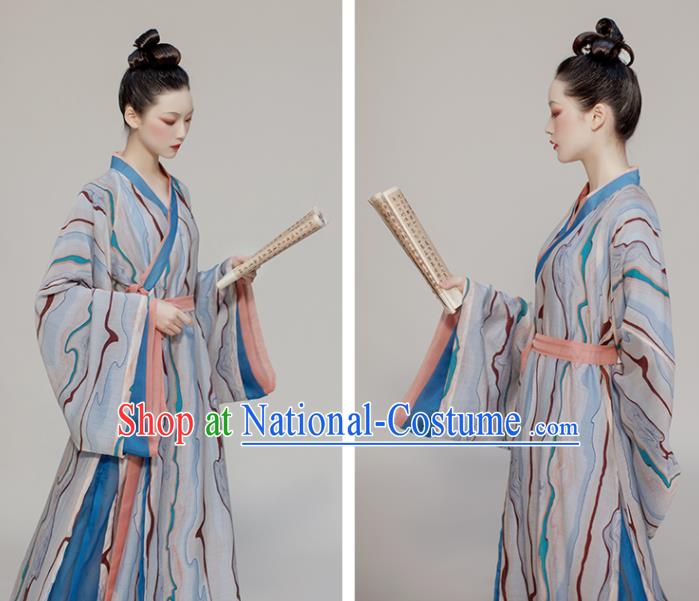 Chinese Traditional Garment Costumes Ancient Young Lady Clothing Han Dynasty Civilian Woman Hanfu Dress