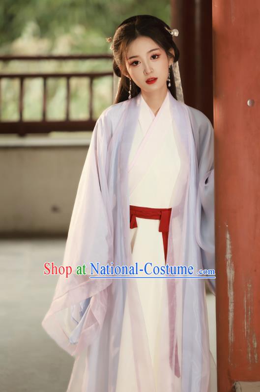 Chinese Jin Dynasty Princess Costume Ancient Swordswoman Clothing Traditional Hanfu Dress