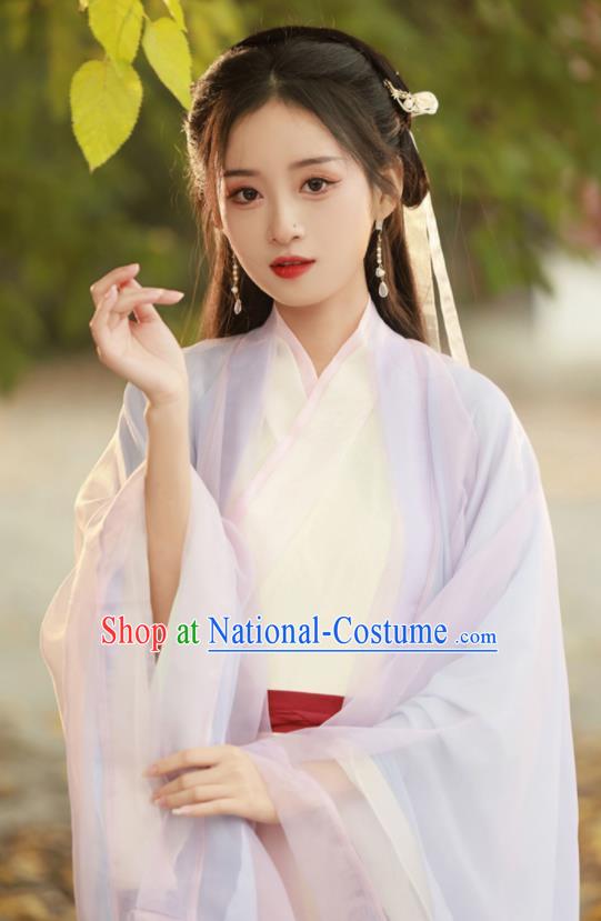 Chinese Jin Dynasty Princess Costume Ancient Swordswoman Clothing Traditional Hanfu Dress