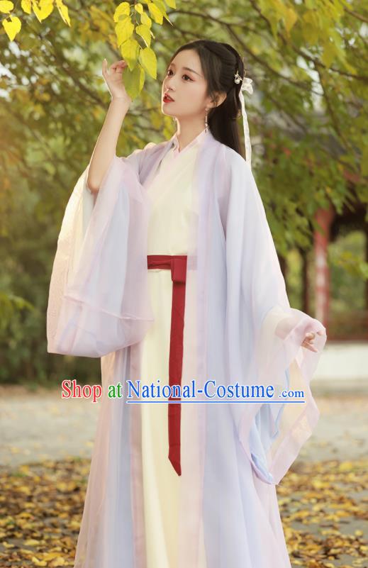 Chinese Jin Dynasty Princess Costume Ancient Swordswoman Clothing Traditional Hanfu Dress