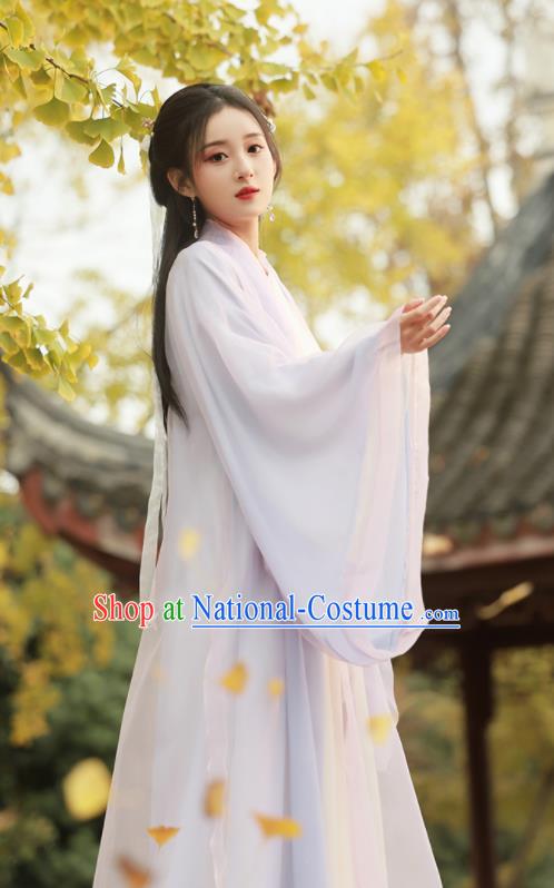 Chinese Jin Dynasty Princess Costume Ancient Swordswoman Clothing Traditional Hanfu Dress