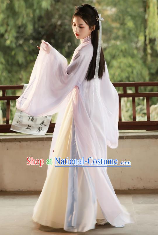 Chinese Jin Dynasty Princess Costume Ancient Swordswoman Clothing Traditional Hanfu Dress