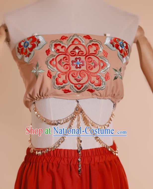 Chinese Ethnic Young Lady Garment Costumes Traditional Dance Dress Ancient Western Regions Princess Clothing and Headpieces