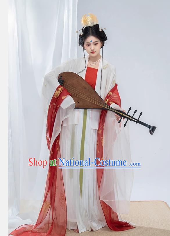 China Traditional Song Dynasty Court Woman Hanfu Dresses Ancient Imperial Consort Costumes Complete Set