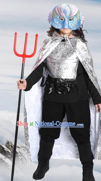 China TV Series Journey to the West Fish Monster Ben Bo Er Ba Clothing Halloween Cosplay Goblin Costume