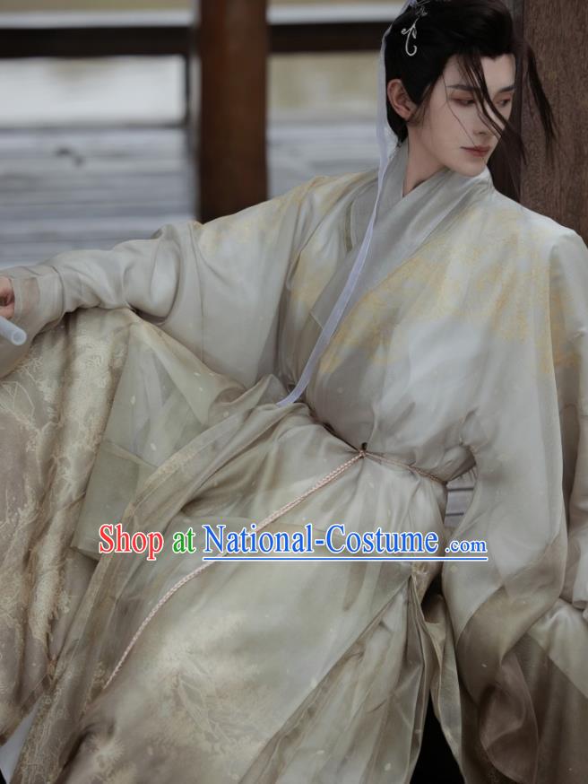 China Traditional Hanfu Robes Ancient Swordsman Costume Ming Dynasty Young Male Clothing