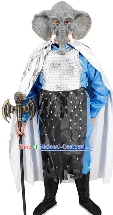 Cosplay Monster Silver Cape Outfit Journey to the West Demon Elephant Clothing Top Halloween Fancy Ball Costume