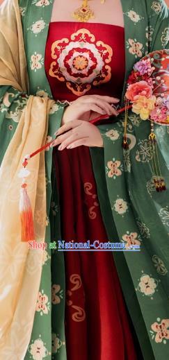 China Tang Dynasty Imperial Concubine Yang Clothing Traditional Hanfu Hezi Qun Ancient Court Woman Costumes